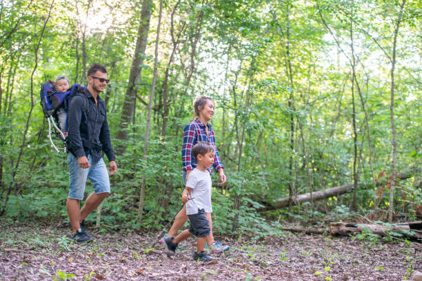 istock Family spending time together on a hike 1257304360