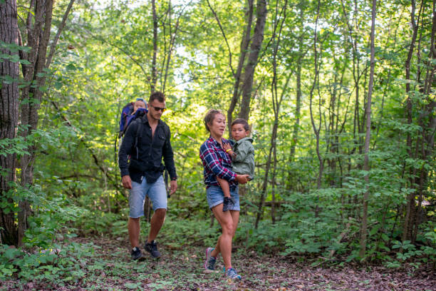 istock Family spending time together on a hike 1257304364