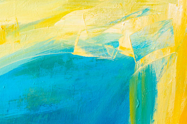 istock Fine Art Abstract Painting Background with Brush Strokes 1257309021