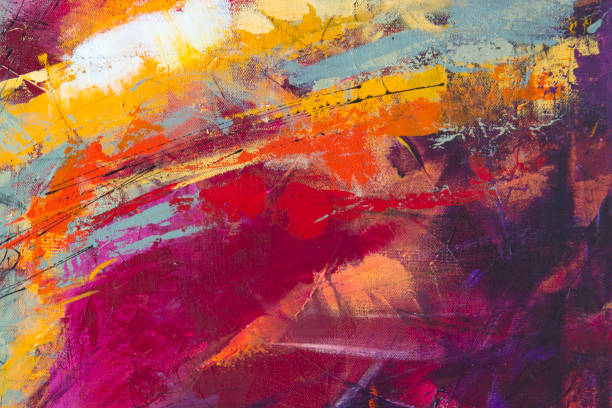 istock Fine Art Abstract Painting Background with Brush Strokes 1257309859