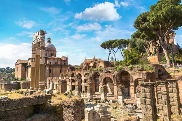 istock Ancient ruins of Forum in Rome 1257316653