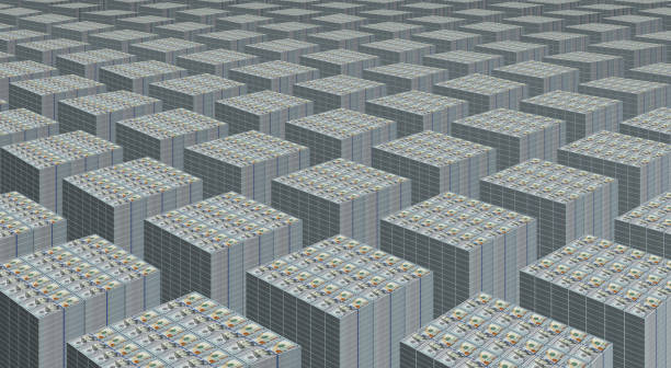 Large Stacks Of Hundred Dollar Bills