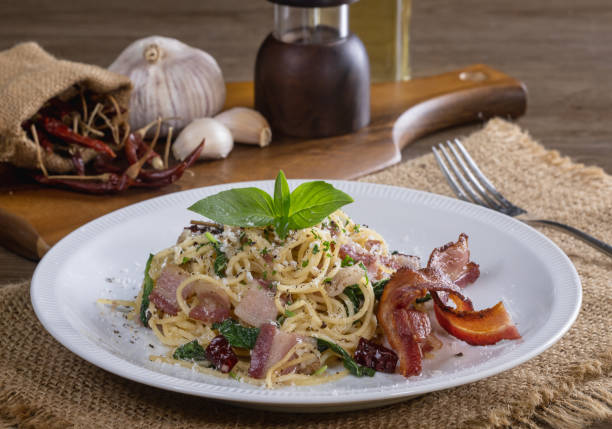 istock Spaghetti With Dried Chili and Bacon 1257324850