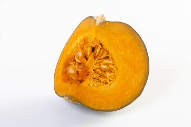 istock Japanese pumpkin isolated on a white background 1257324978