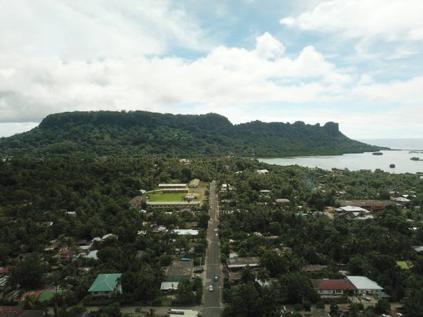 istock Kolonia town aerial view in Pohnpei, Micronesia 1257329762