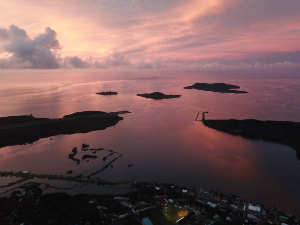 istock Kolonia town aerial view in Pohnpei, Micronesia 1257330285