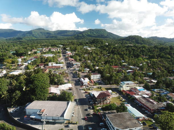 istock Kolonia town aerial view in Pohnpei, Micronesia 1257330809