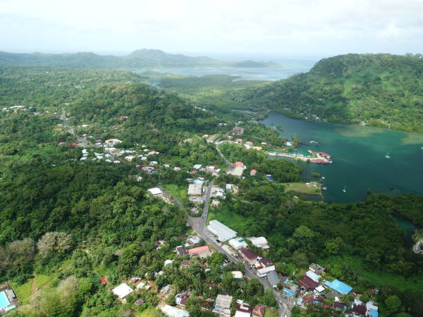 istock Kolonia town aerial view in Pohnpei, Micronesia 1257330829