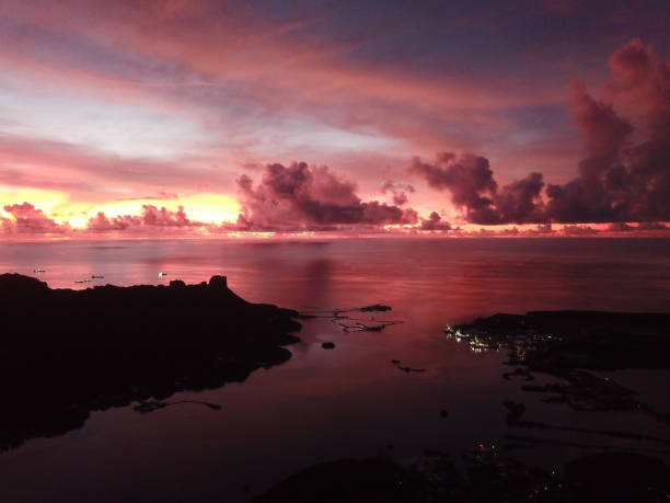 istock Kolonia town aerial view in Pohnpei, Micronesia 1257330838