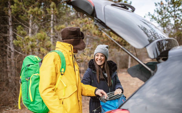 istock Hiking couple packing a car 1257335945