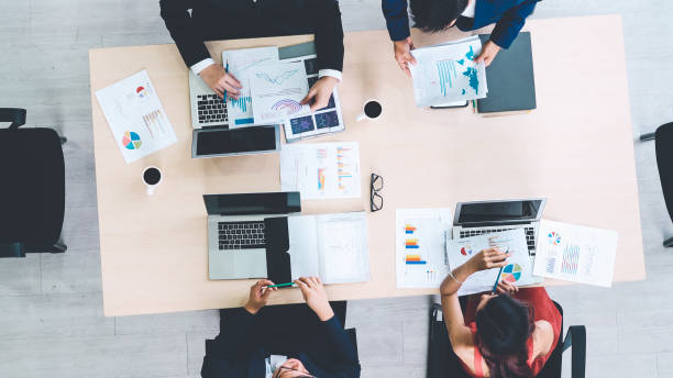 istock Business people group meeting shot from top view 1257337021