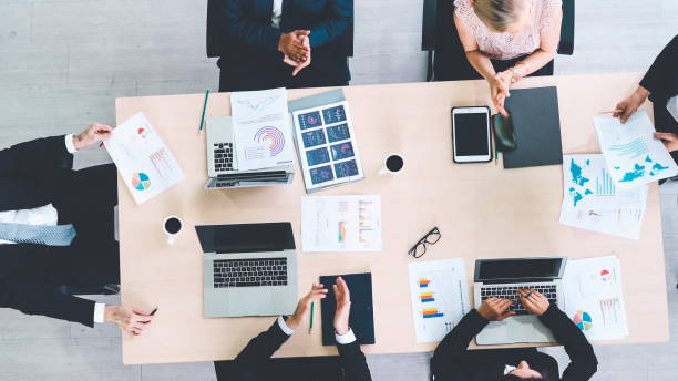istock Business people group meeting shot from top view 1257337858