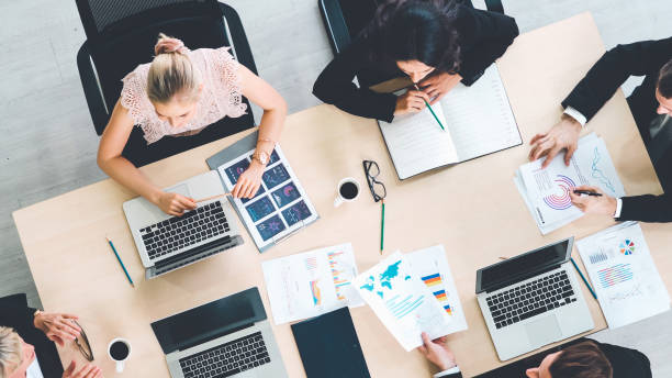 istock Business people group meeting shot from top view 1257339316