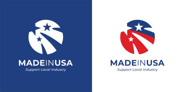 ilustrações de stock, clip art, desenhos animados e ícones de made in usa template - made in the usa usa computer icon symbol