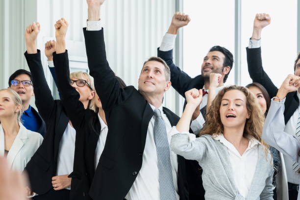 istock Successful business people standing together 1257345424
