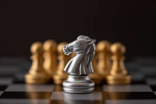 istock silver horse is the leader 1257345899