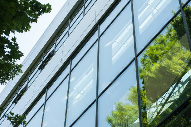 istock Modern urban building modern facade decoration 1257346957