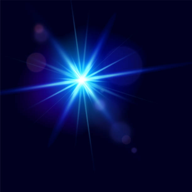 istock Futuristic Light Effect. Colorful Lens Flare. Star, Explosion and Electric Power Design. Vector 1257352057