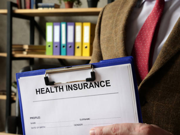 istock Health insurance agreement empty form for signing. 1257354240