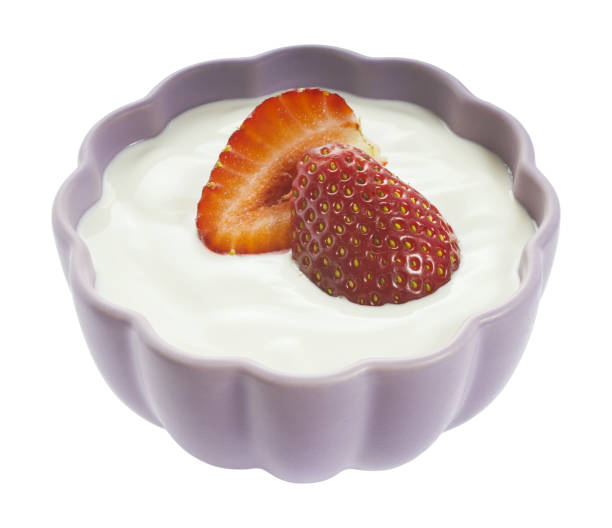 istock Bowl of yogurt with strawberry 1257356058