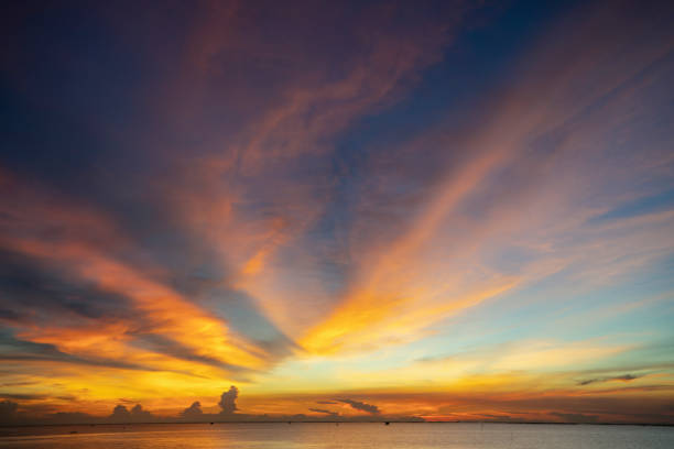 Sunset sky and the sea Background for art work