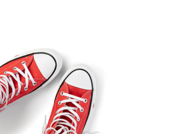 istock Template with summer footwear over white background 1257358296