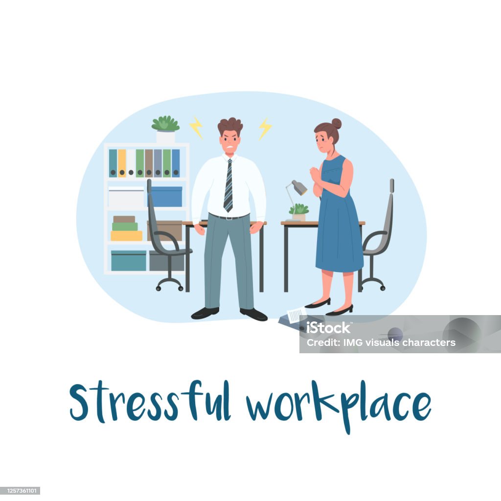 Problem With Work Problem At Work 2d Vector Web Banner Poster Stock Illustration ...