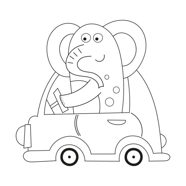Car Color Pages Vector 1,000+ Cute Car Coloring Page Stock Illustrations, Royalty-Free Vector ...