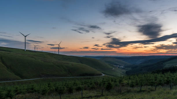istock Sunset over the south Wales valleys from the Bwlch mountain. 1257361298