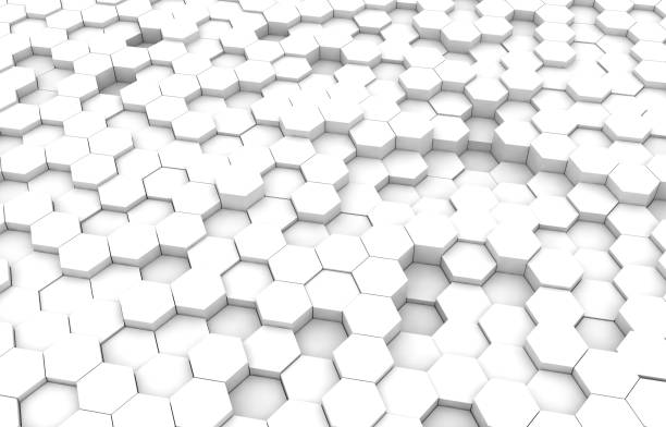 istock White hexagon 3D background texture. 3d rendering illustration. Futuristic abstract banner. 1257367895