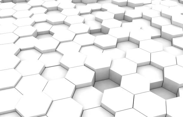 istock White hexagon 3D background texture. 3d rendering illustration. Futuristic abstract banner. 1257367969