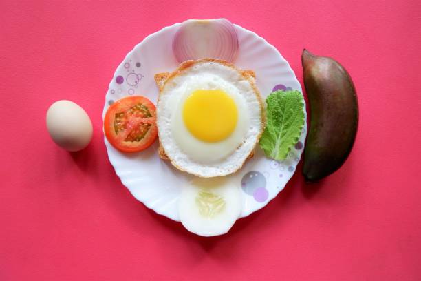 istock Home made burger with  eggs and  vegetables,special diet 1257369069