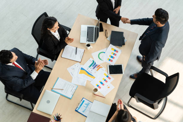 istock Business people group meeting shot from top view 1257369311