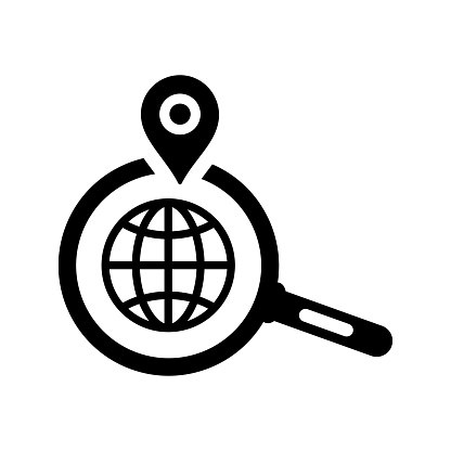 Location searching icon. Beautiful, meticulously designed icon. Well organized and editable Vector for any uses.