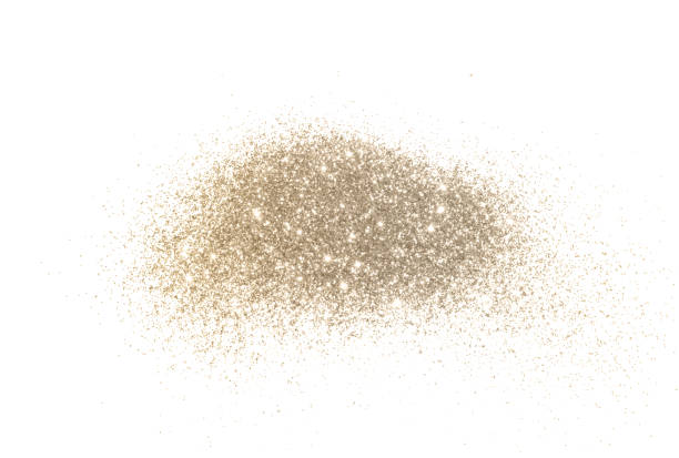 istock Gold glitter sparkles on white background 1257374262