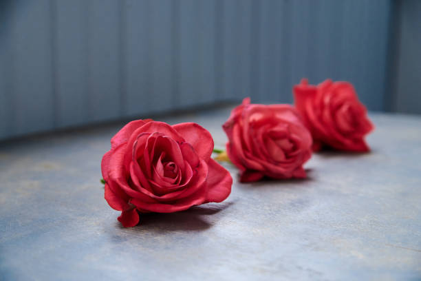 istock Floral decoration with roses 1257375349