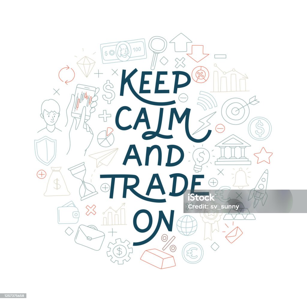 Trading Exchange Round Pattern Background Keep Calm And Trade On ...
