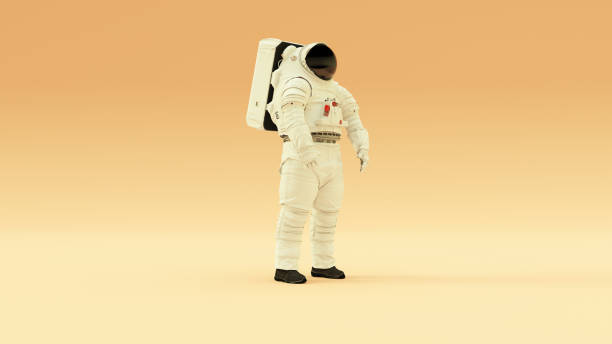 istock Spacesuit Spacewalk Exploration Mobility Unit Next Generation Spacesuit With Warm Cream Background with Warm Diffused Lighting 1257378537