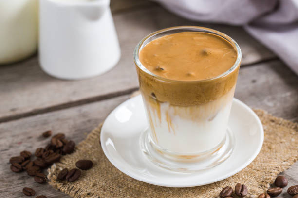 istock Coffee trend - dalgona coffee, whipped instant coffee. cream coffee, iced coffee 1257380645