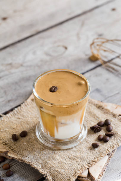 istock Coffee trend - dalgona coffee, whipped instant coffee. cream coffee, iced coffee 1257380687
