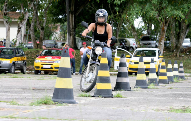 itabuna, bahia / brazil - april 12, 2012: Driving school student takes a practical test to obtain a National Driver's License.