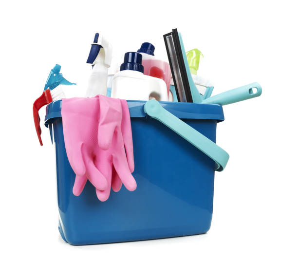 istock Cleaning equipment in a bucket 1257387171