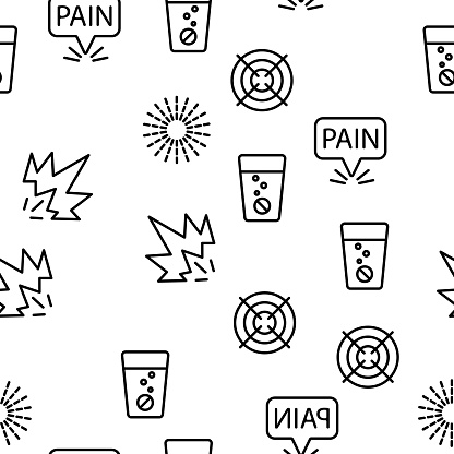 Pain Background Pattern Pain Medical Vector Seamless Pattern Stock Illustration - Download ...