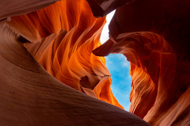 baixo antílope canyon eua - lower antelope canyon - fotografias e filmes do acervo