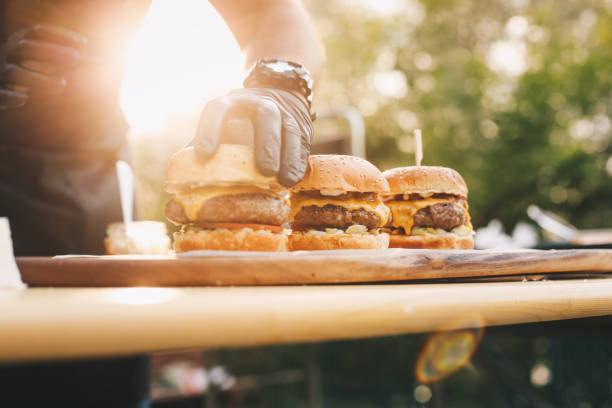 istock Decorating Tasty Hamburgers 1257390855