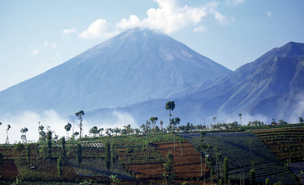 istock Mount Sindoro, mountain in Indonesia 1257391632
