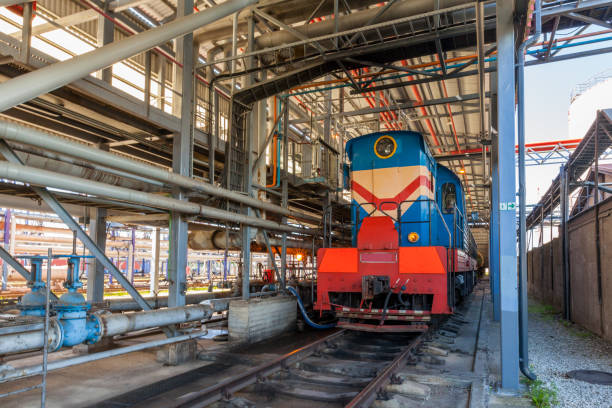 istock Liquid Bulk port petroleum and gasoline terminals, pipeline operations, distributes petroleum products 1257395215