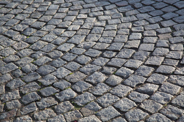 istock Stone Street Surface Background in Paris 1257395459