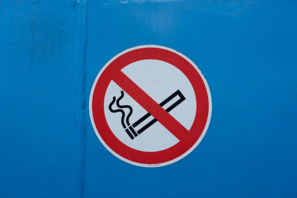 istock No smoking notice is on the matle background 1257396737