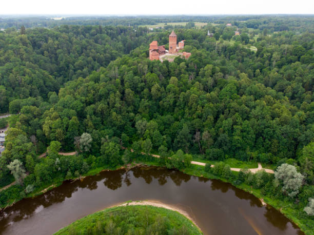 Aerial view of Turaida